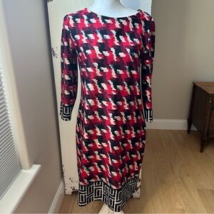 Patterned 3/4 Sleeve Dress
